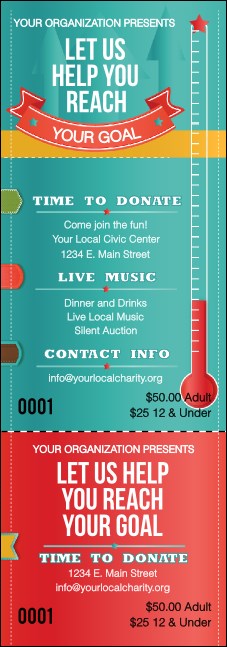 Fundraising Thermometer Event Ticket