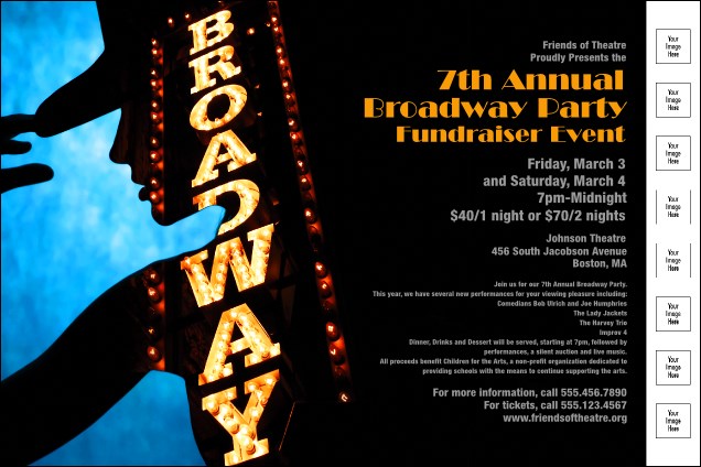 Broadway Poster with Image Upload Product Front