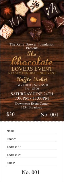 Chocolate Raffle Ticket