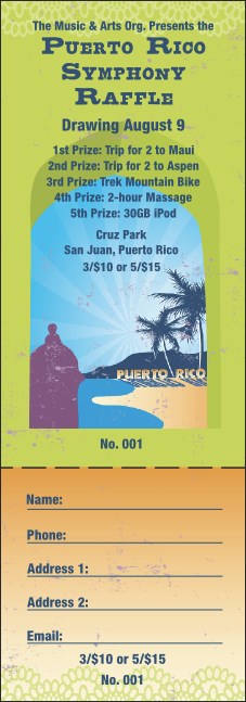 Puerto Rico Raffle Ticket