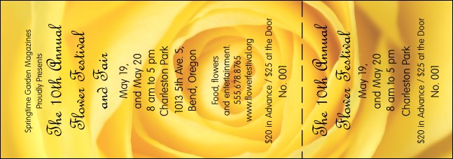 Yellow Rose Event Ticket