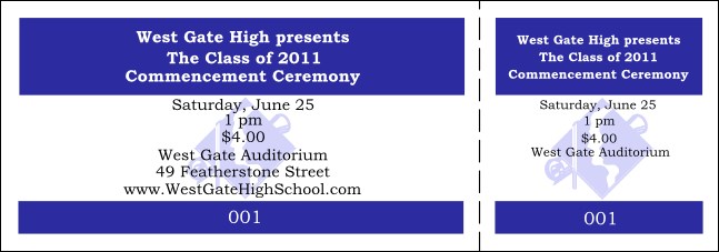 Graduation General Admission Ticket 004 Product Front