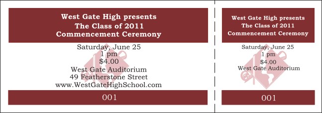 Graduation General Admission Ticket 003