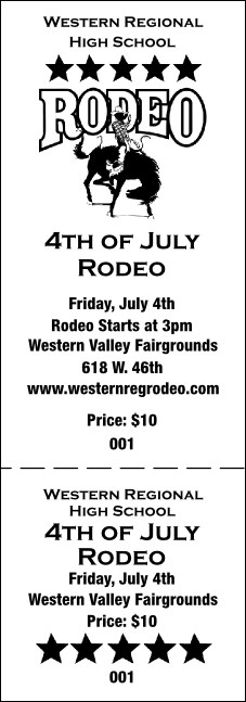 Rodeo General Admission Ticket 001 Product Front