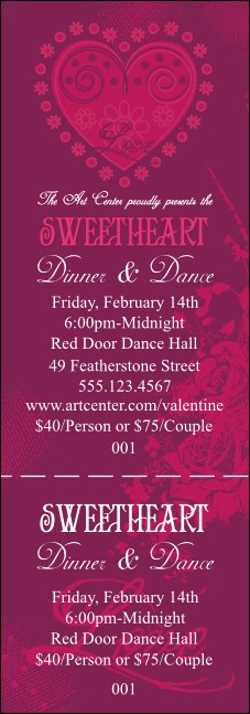 Valentine Heart Event Ticket