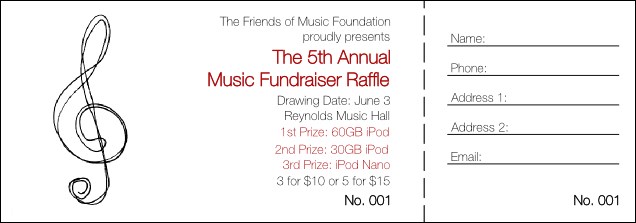 Music Festival 1 Raffle Ticket