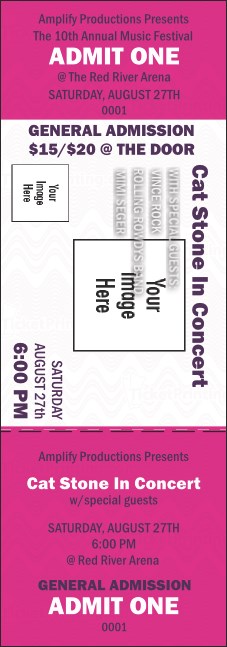 All Purpose Magenta Big Logo Event Ticket