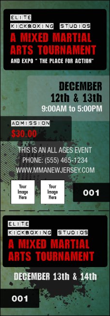 Contemporary Mixed Martial Arts Event Ticket