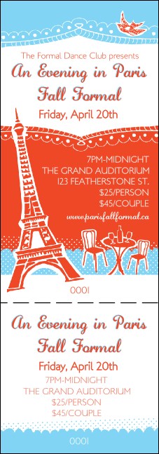 Whimsical Paris Event Ticket