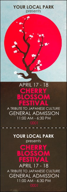 Cherry Blossom Circle Event Ticket Product Front