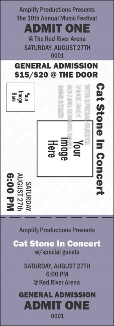 All Purpose Purple Big Logo Event Ticket