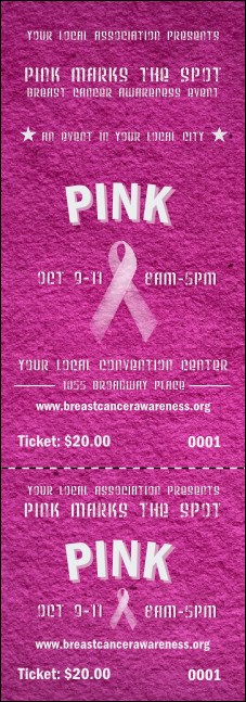 Breast Cancer Pink Ribbon Event Ticket