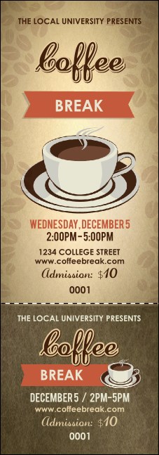 Coffee Event Ticket Product Front