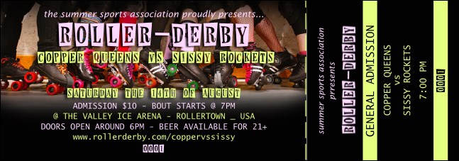 Roller Derby Legs Event Ticket Product Front