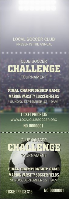 Soccer Stadium Event Ticket Product Front