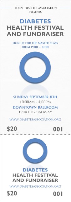 Diabetes Event Ticket Product Front