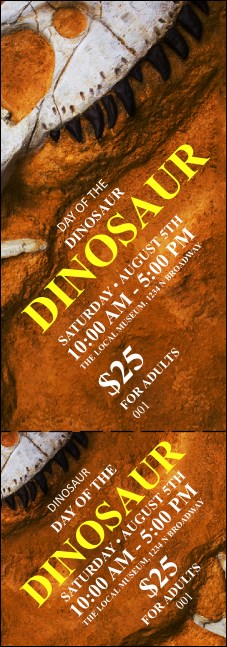 Dinosaur Event Ticket Product Front
