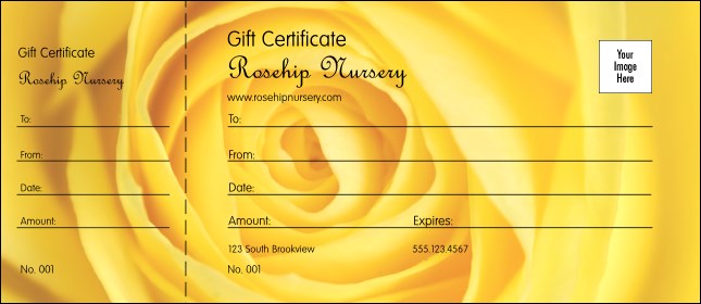 Yellow Rose Gift Certificate