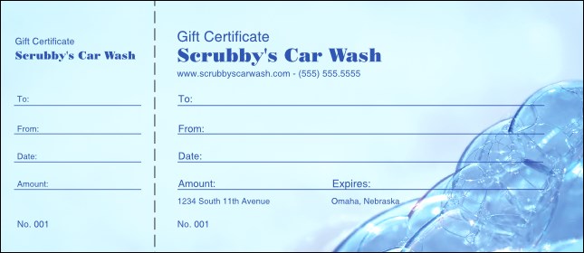 Bubble Gift Certificate 001