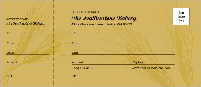 Wheat Gift Certificate 002 Product Front