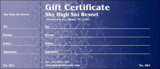 Blizzard Gift Certificate