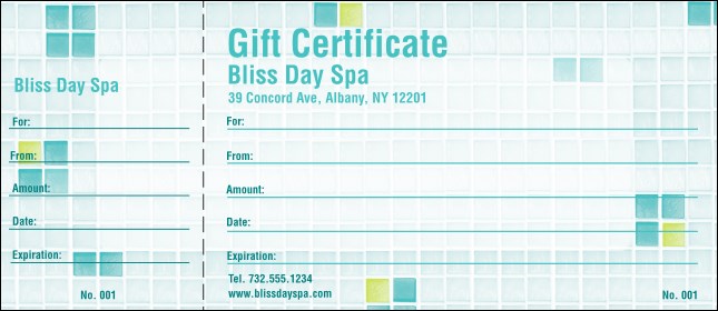 Bliss Spa Gift Certificate