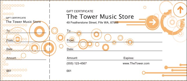 White Sound Gift Certificate Product Front
