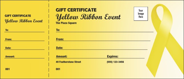 Yellow Ribbon Gift Certificate