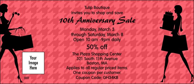 Red Shopping Coupon