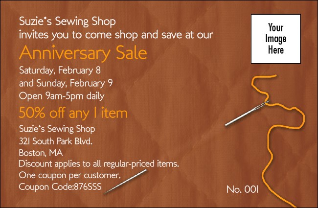 Quilting and Sewing Coupon 1