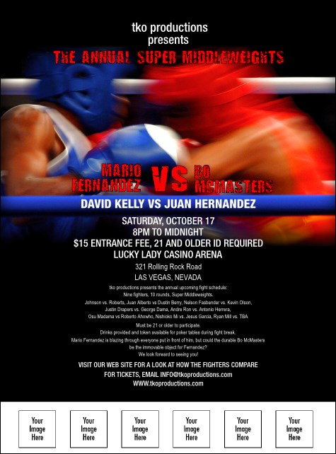 Boxing Flyer Product Front