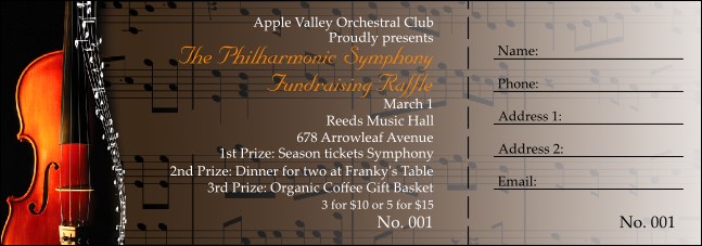 Symphony Raffle ticket