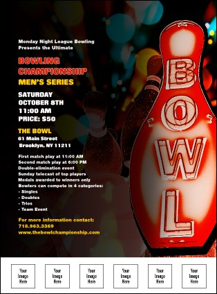 Bowling Flyer with Image Upload