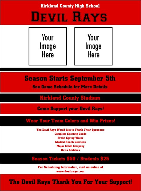 Sports Flyer 002 in Red and Black