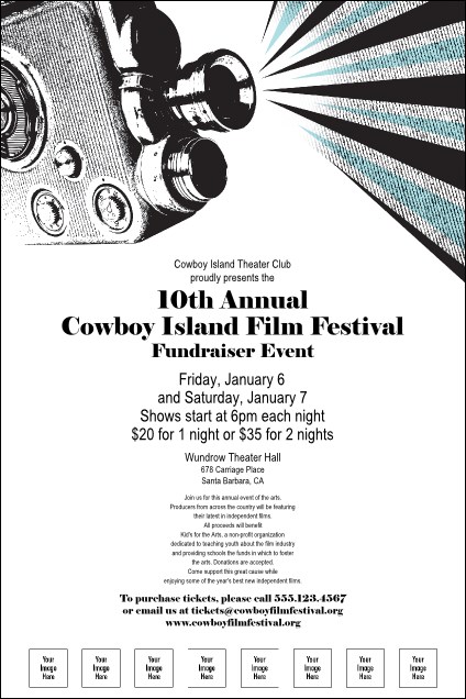 Film Festival Poster with Image Upload Product Front