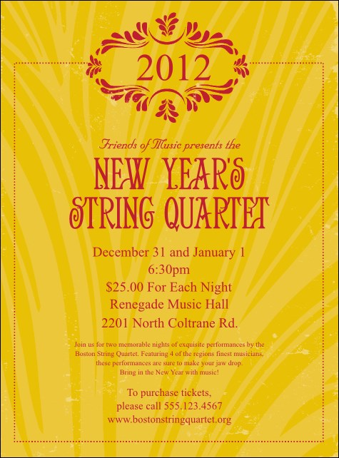2012 Gold Semi-Formal Flyer Product Front