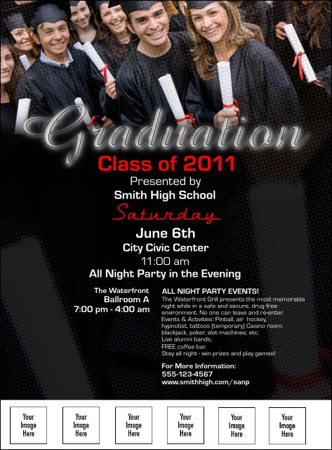 Graduation Diploma Flyer Logo