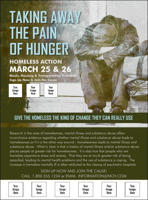 Homeless & Hungry Logo Flyer Product Front