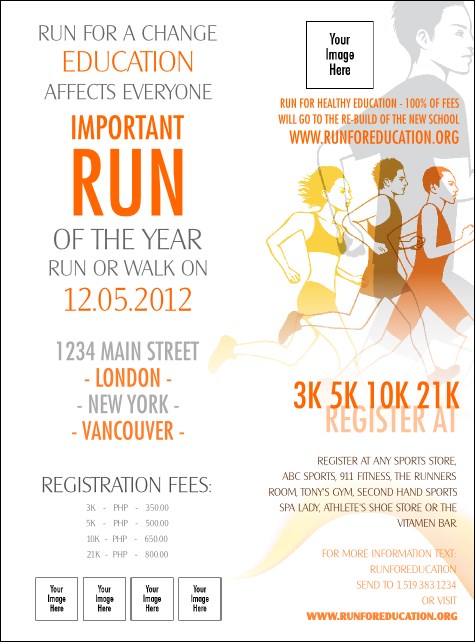 Run for a Cause Orange Flyer