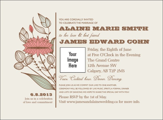 Wedding Flower Motif Image Flyer