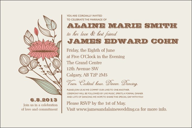 Wedding Flower Motif Poster