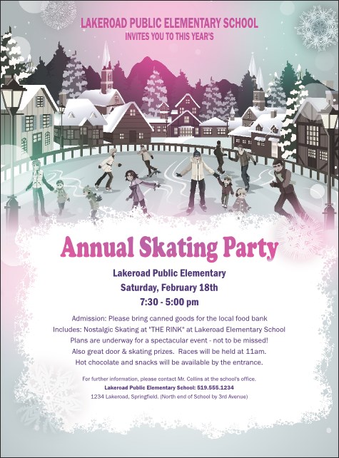 Skating Party Flyer
