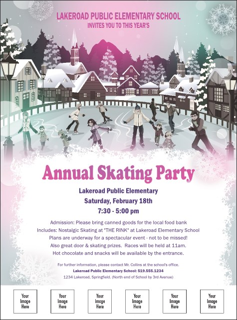 Skating Party Logo Flyer