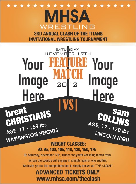 Wrestling Flyer (Orange)