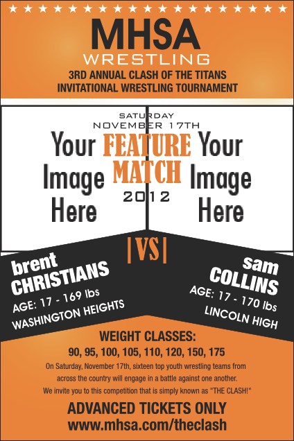 Wrestling Poster (Orange)