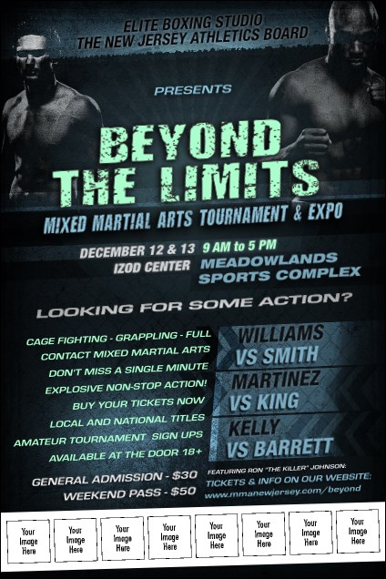 MMA Main Event Logo Poster (Blue) Product Front
