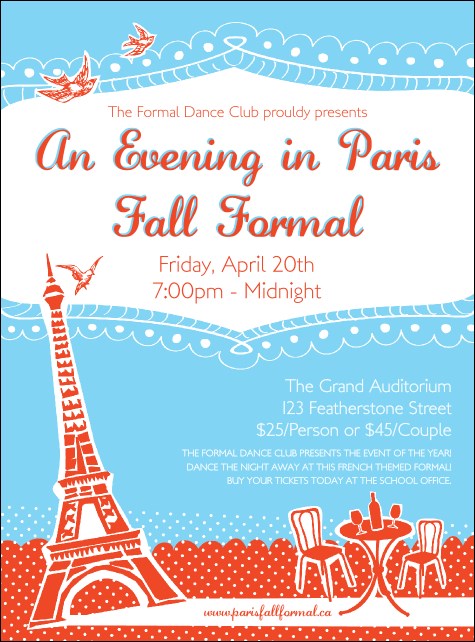 Whimsical Paris Flyer Product Front