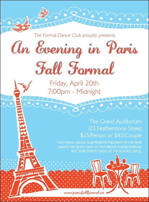 Whimsical Paris Flyer