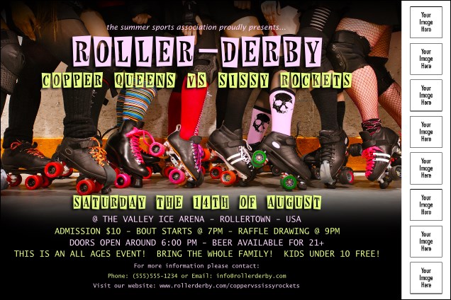 Roller Derby Legs Logo Poster