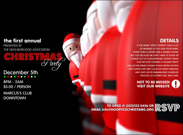 Santa Lineup Flyer Product Front